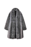 Faux Fur Shawl Collar Coat