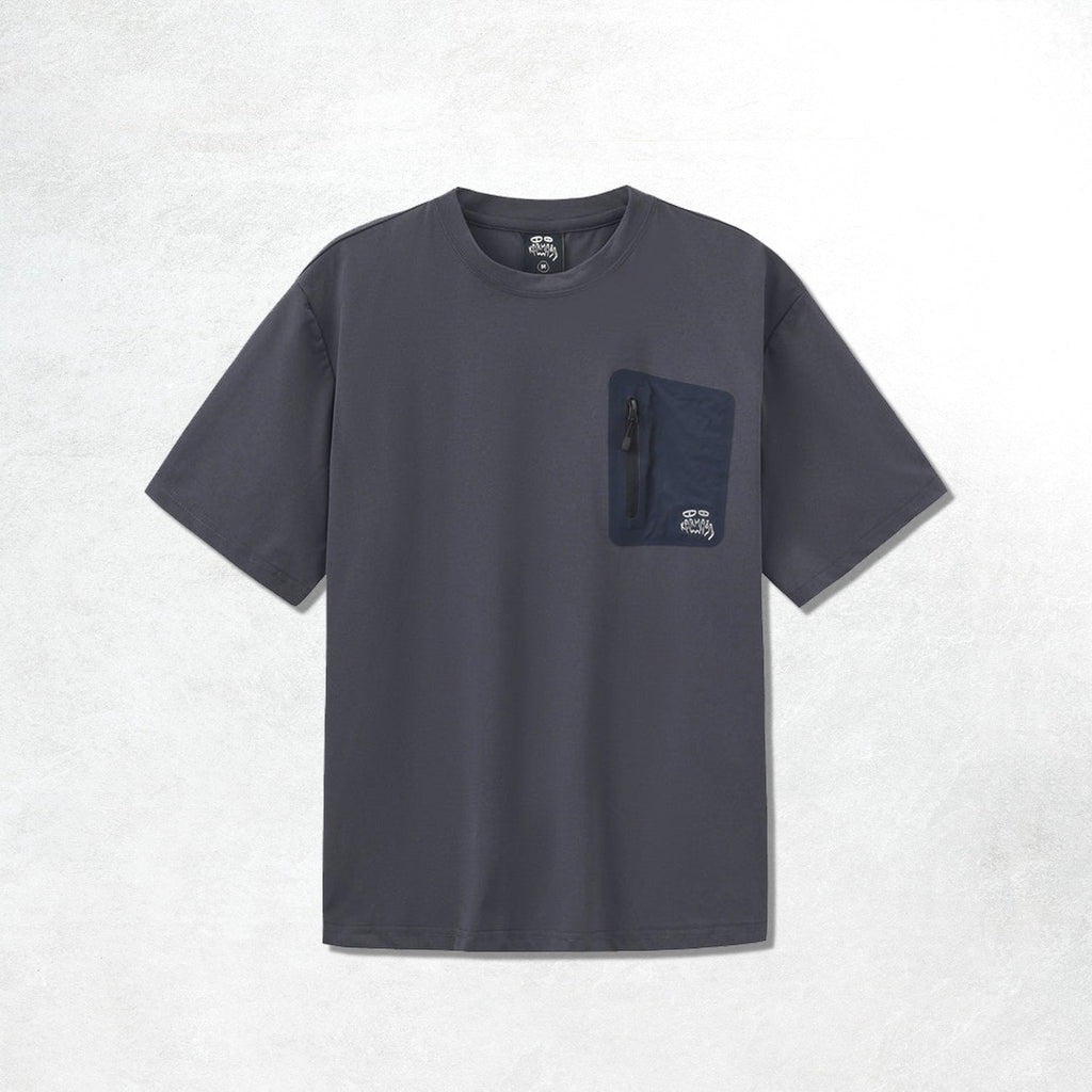 Karma8a Logo Pocket Rue Tee: Navy