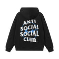 Anti Social Social Club Blue Bolt Circle Logo Black Hoodie
