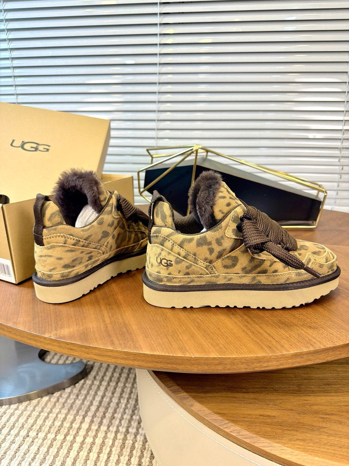 UGG Leopard Mel Suede Mesh Low-Top Shoes