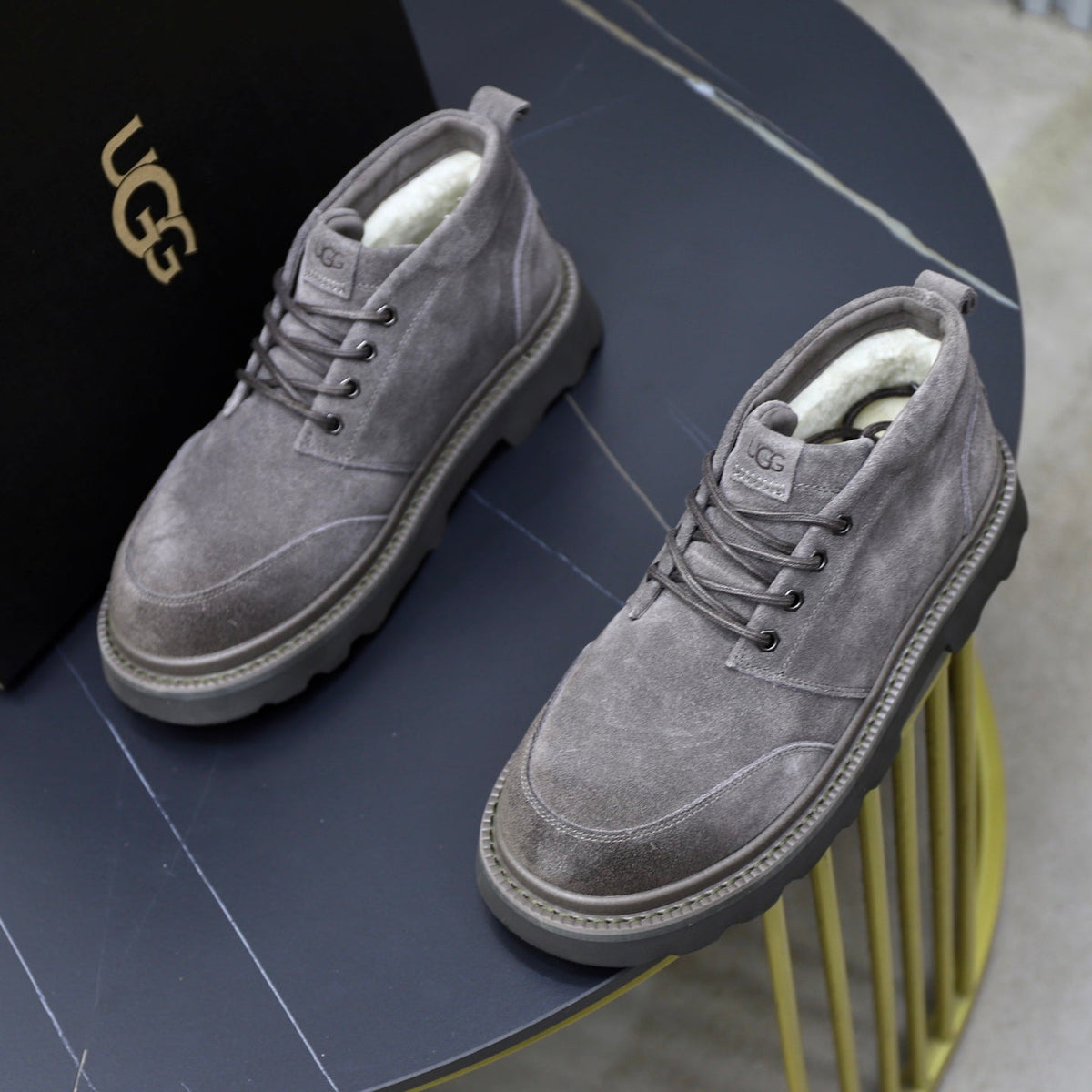 UGG Gray Suede Lace-Up Casual Shoes