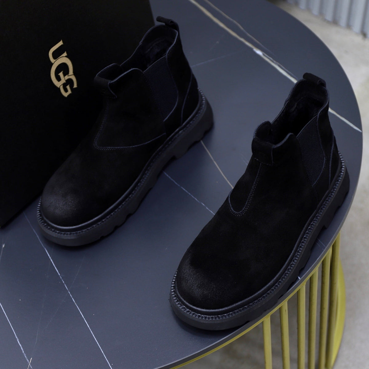 UGG Black Suede Chelsea Casual Shoes