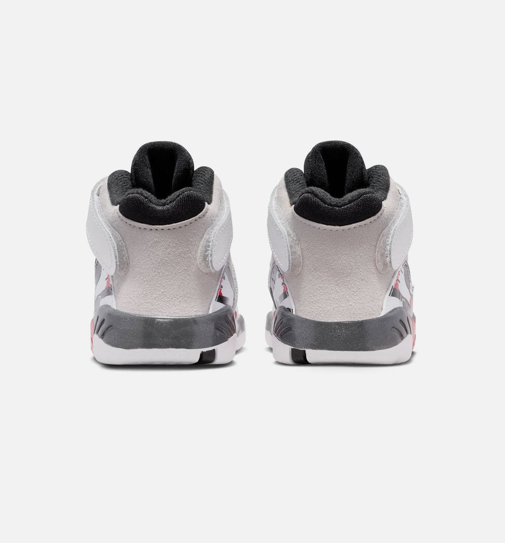 Air Jordan 8 Retro Infant/Toddler Lifestyle Shoe - White/Black/True Red