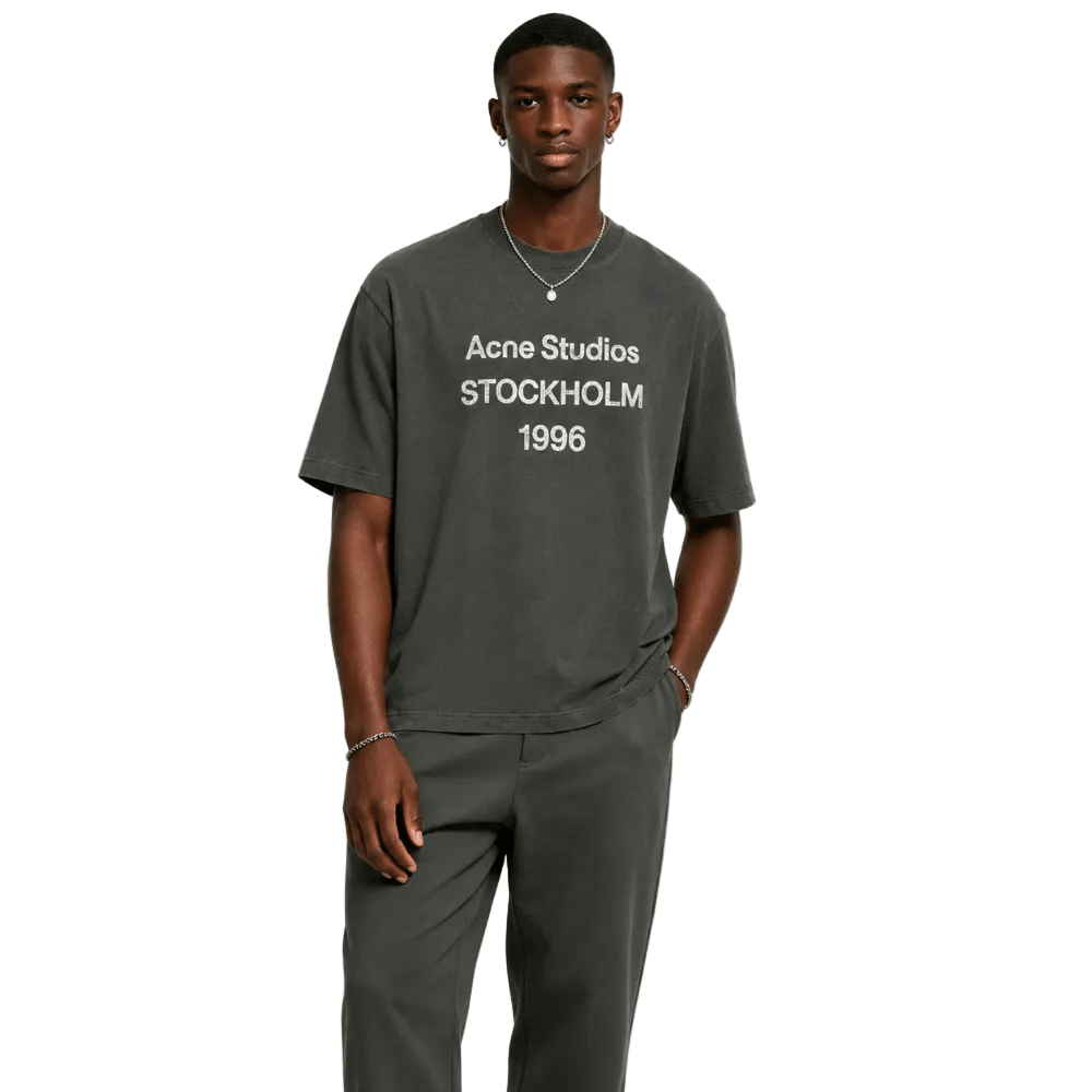 Acne Studios Sprayed 1996 Logo T-shirt Dusty Black