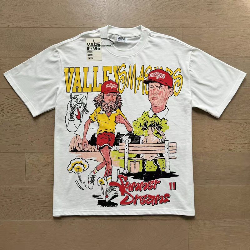 VALE USA Washed Front Graphic Short-Sleeve T-Shirt