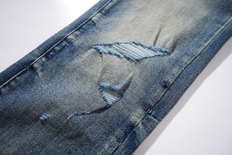 Purple Brand Blue Distressed Ripped Knee Jeans