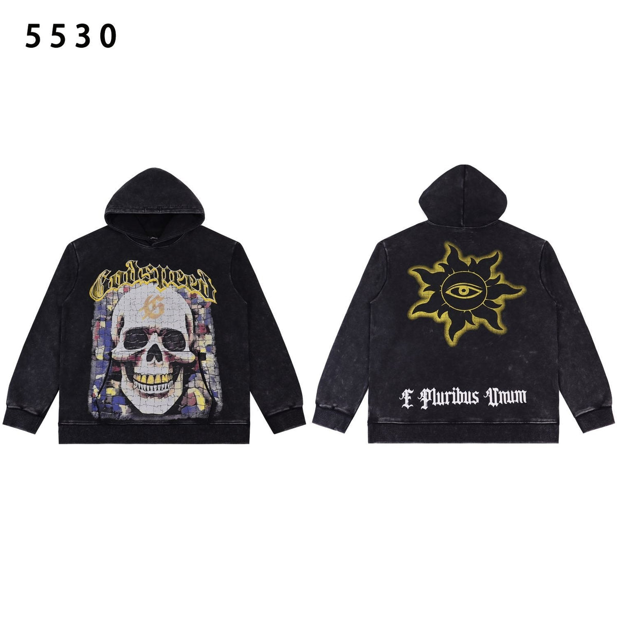 Godspeed Skull Sun Graphic Hoodie