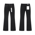 Purple Brand Black Rhinestone Stripe Flared Jeans