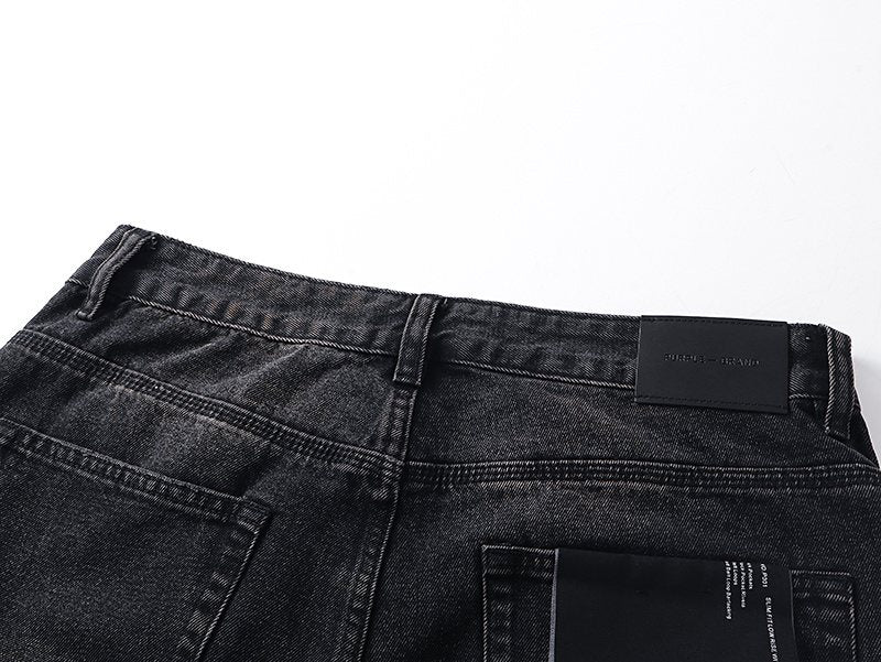 Purple Brand Black Washed Distressed Jeans
