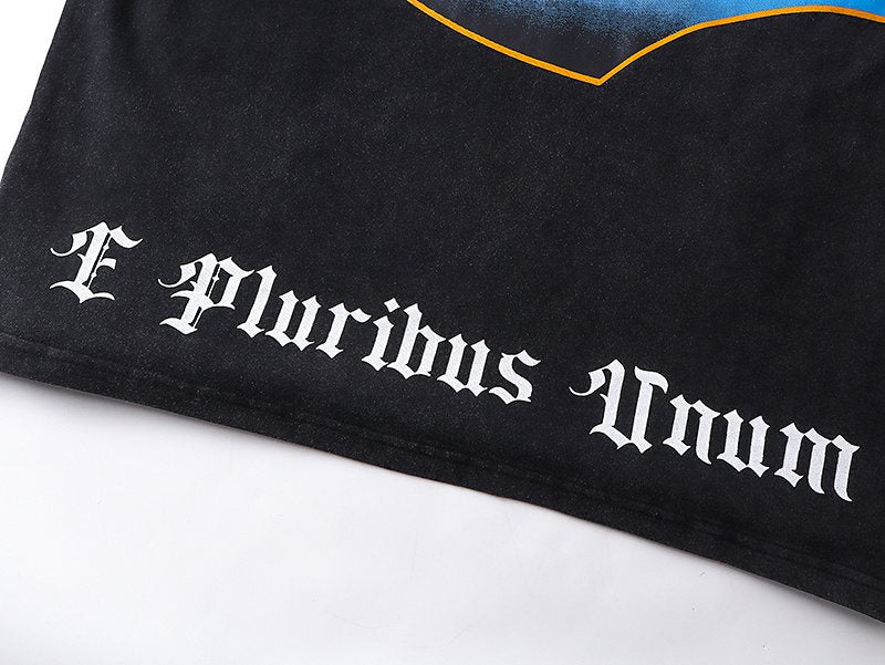 Godspeed E Pluribus Unum Washed Black Graphic T-Shirt