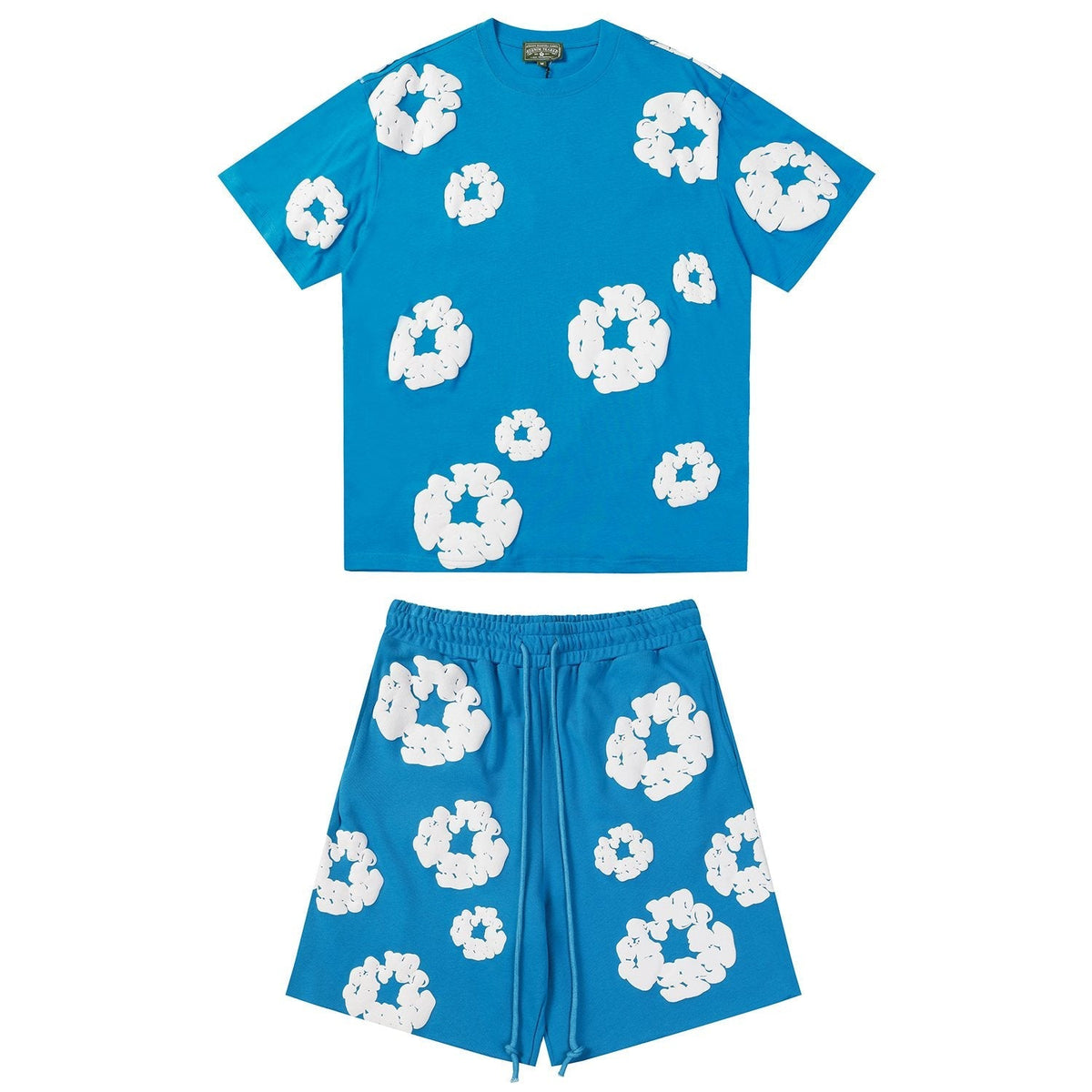 DENIM TEARS Floral Cloud Print Short-Sleeve Set