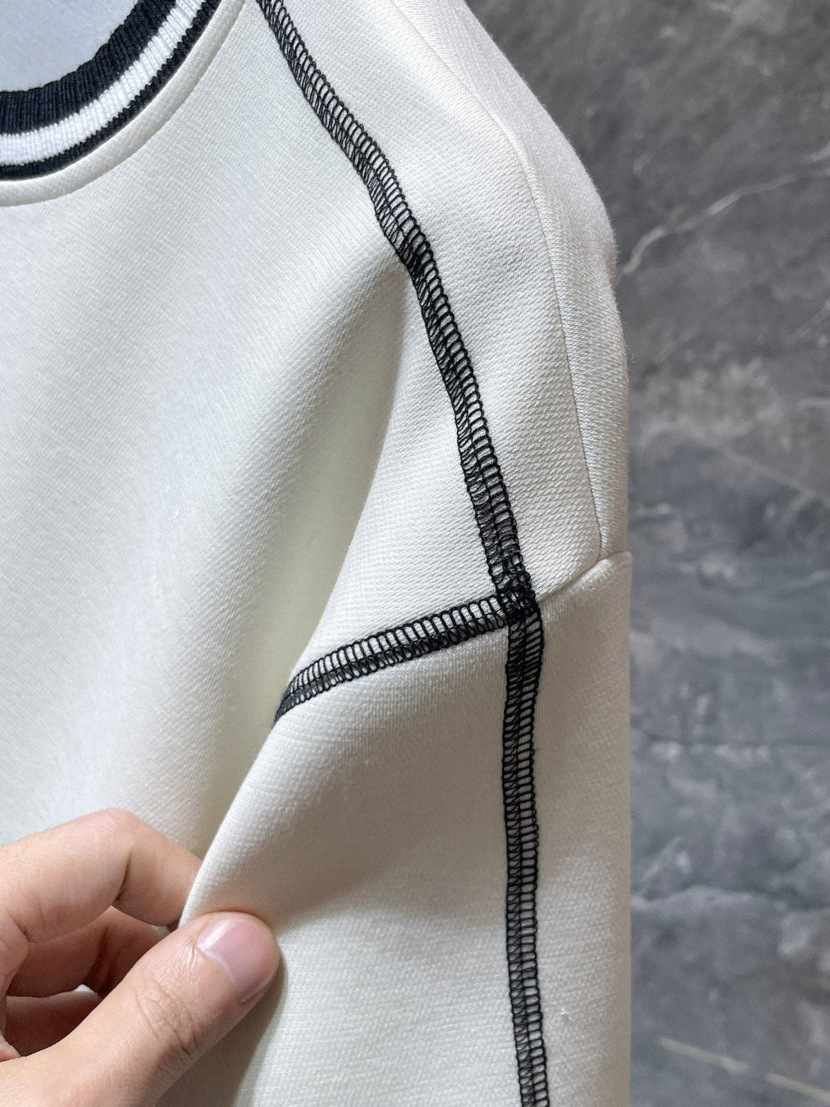 Chrome Hearts Off White Contrast Stitch T-Shirt