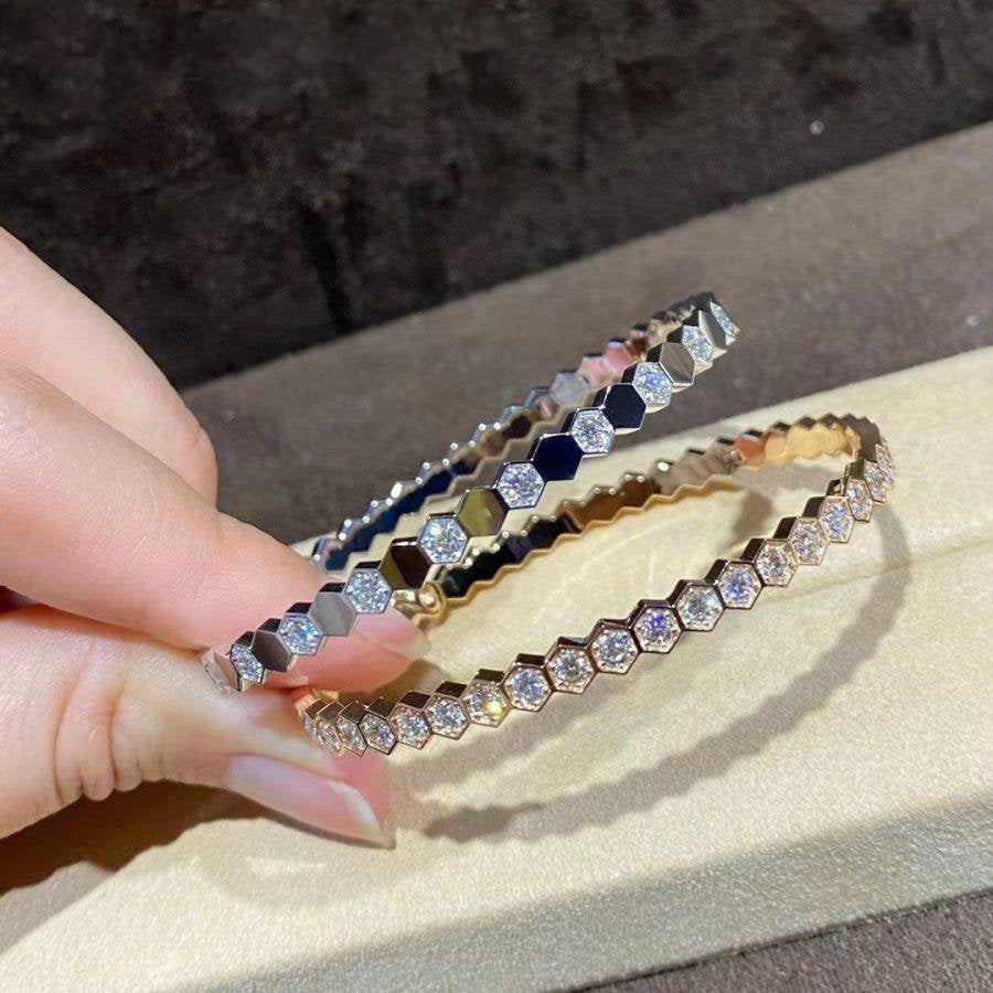 CHAUMET BEE LOVE GOLD BRACELET FULL DIAMOND