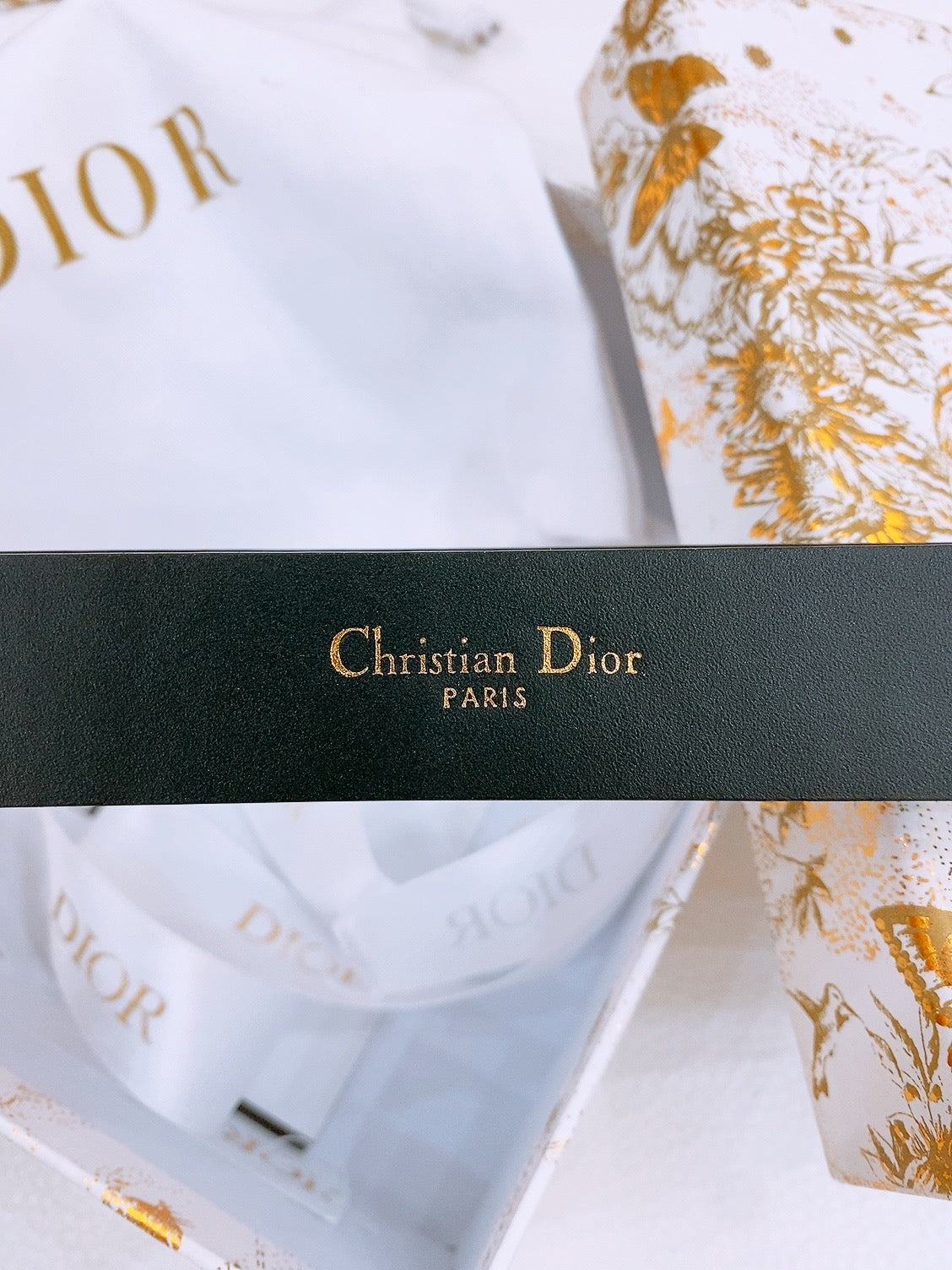 DIOR 25S BELT 25 MM IN BLACK CALFSKIN 561821