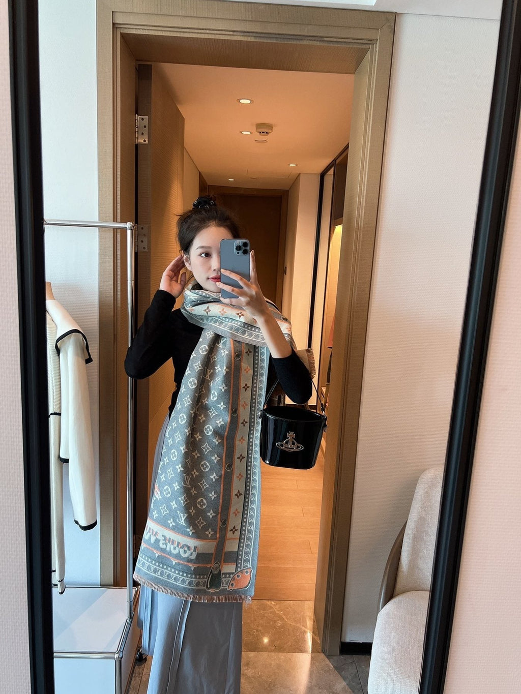 Louis Vuitton Monogram Fringe Scarf