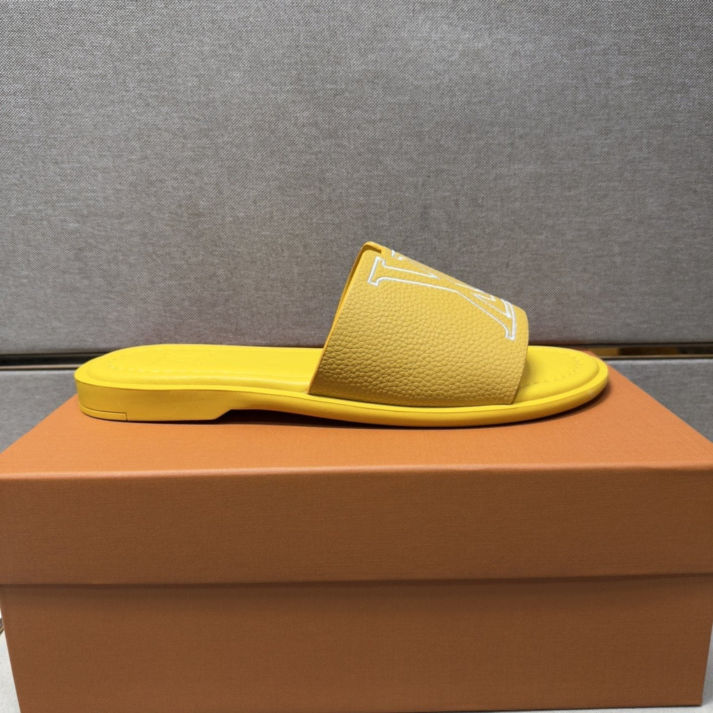 Louis Vuitton Men's Outlined LV Slide Sandals