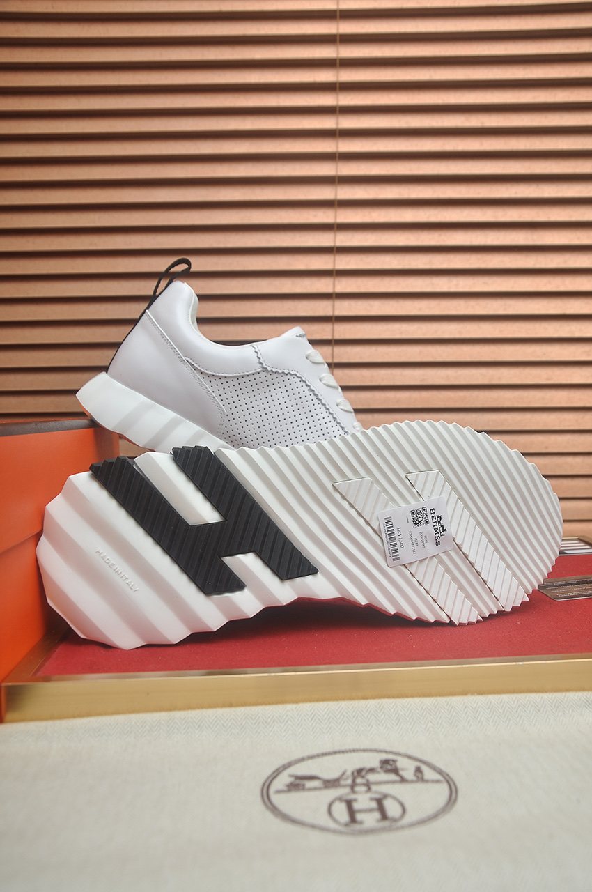 Hermès Perforated Low-Top Sneakers