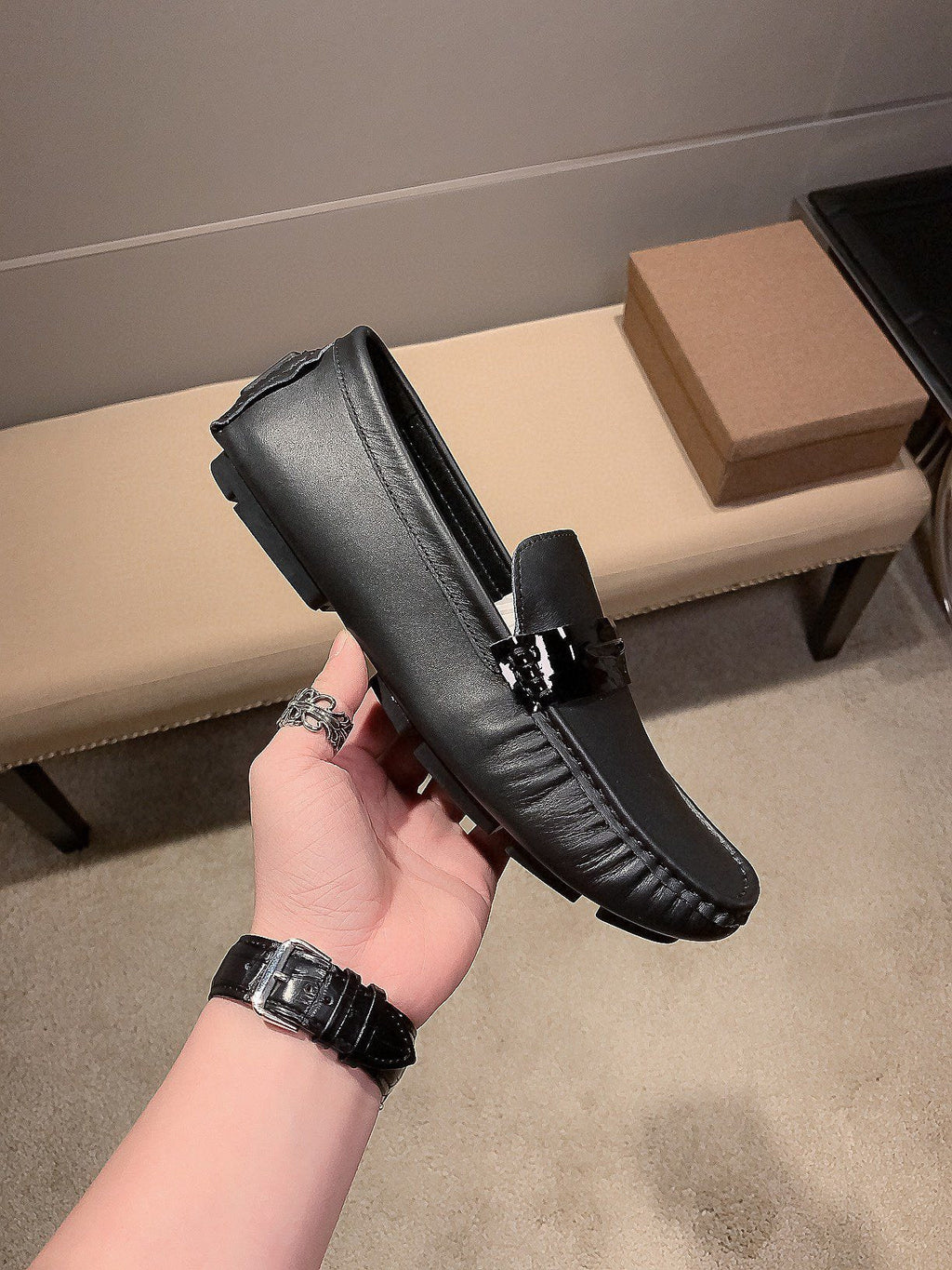 Gucci Black Hardware Loafers