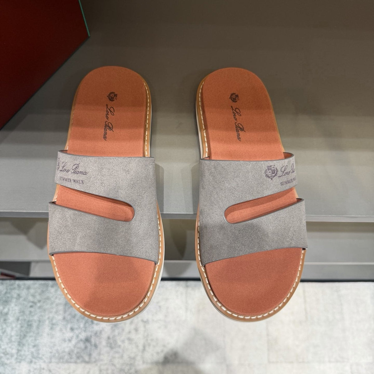 Loro Piana Summer Walk Slotted Slide Sandals