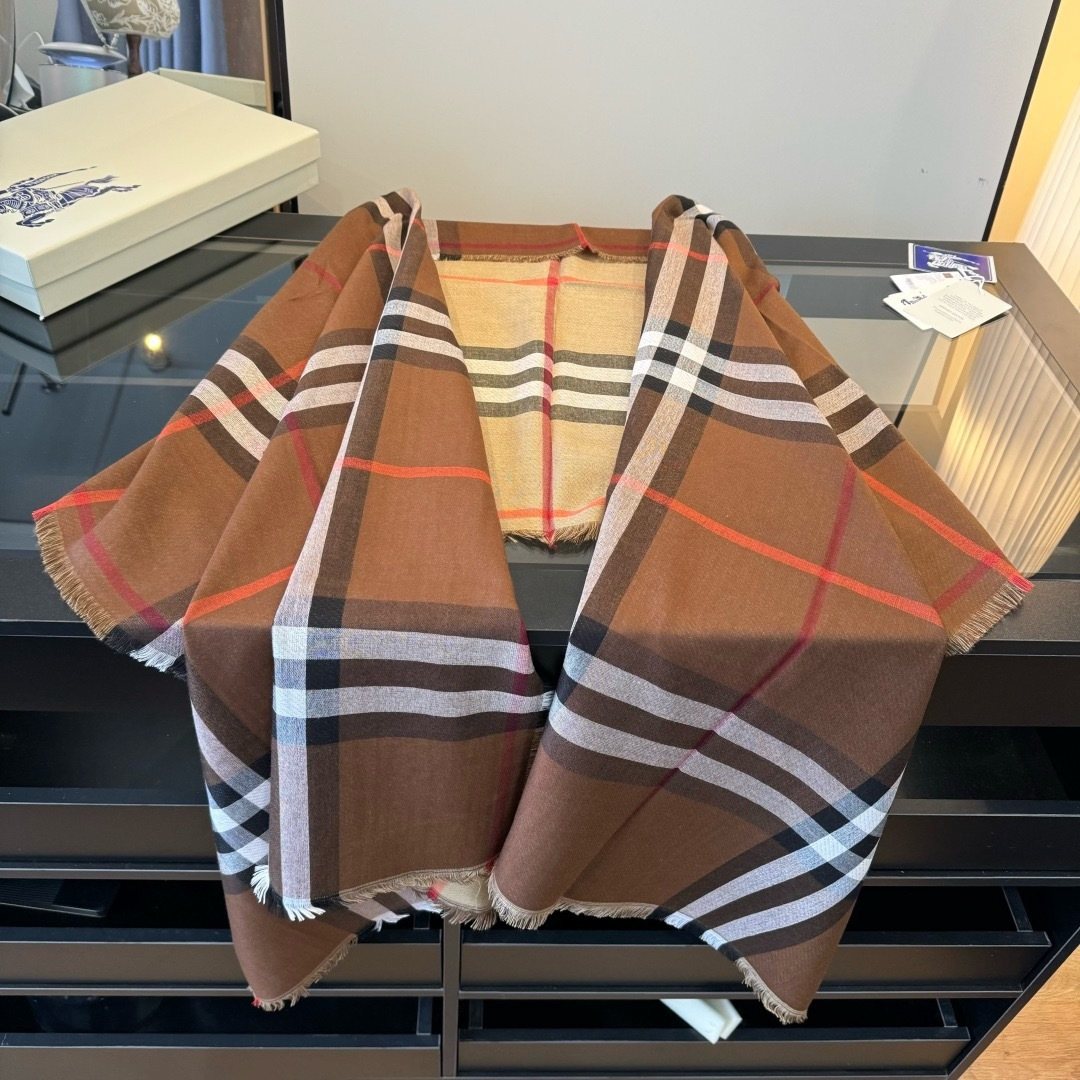 Burberry Plaid Fringe Scarf