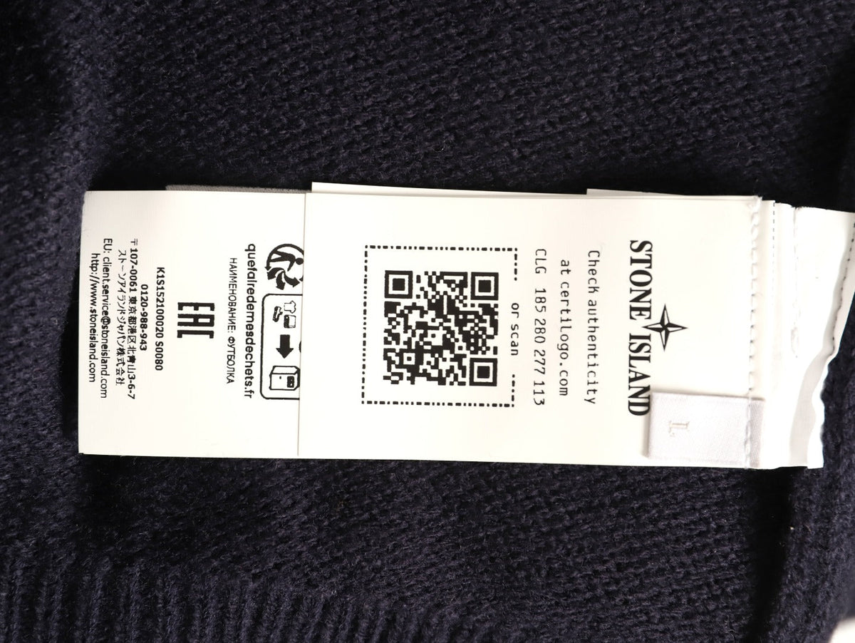 Stone Island Button-Front Knit Cardigan - Black